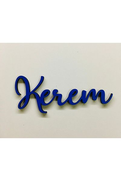 estölye Ornament de ușă personalizat cu nume din lemn albastru, nume de pernă de bijuterii 30 cm (1 nume)