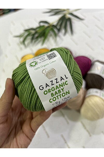 Gazzal Organic Baby Cotton Yeni Renkler 10 Adet Örgü İpi Seti