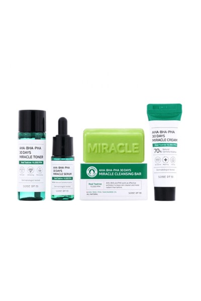 SOME BY ME Miracle Exfoliating Acid Set (Aha. Bha. Pha) 30 Days - 4 Pieces