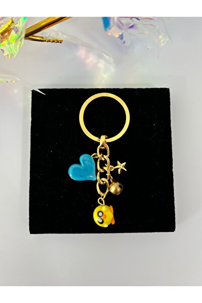 stainless steell مورانو زجاج الفرخ المفاتيح سميكة نموذج صديق زوجين مفتاح سلسل...