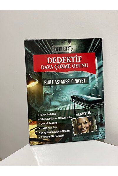 dedecto لعبة صندوق لعبة المباحث في مستشفى الروح، لعبة العثور على القاتل، لعبة...