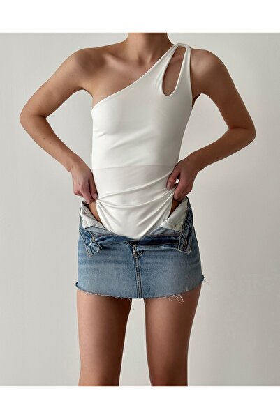 Friday Mood Women's Drop Detailed One Shoulder Bodysuit