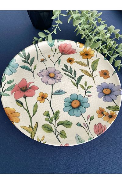 VENÜS HOME DECORATION Flora 25 cm Large Serving Plate