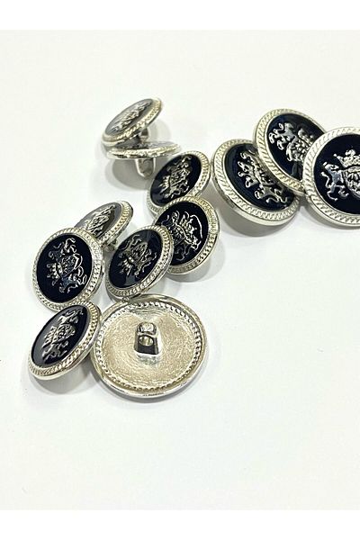 karantuhafiye Silver Black Blazer Jacket Suit - Double Lion Model (4+8 Set)