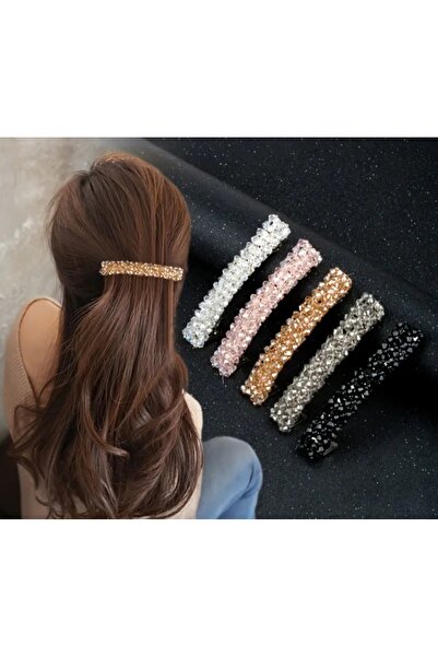 chibi White Shiny Beadwork Clip Buckle - 1 Piece