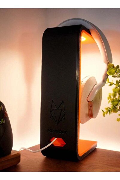 3D Brothers Elegant Headphones Display Stand with Lamp  An Innovative Design Combining Luxury and Functionality