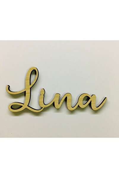 estölye Akça Ağaç Ahşap Isime Özel Kapı Süsü, Takı Yastığı Isim 30cm ( 1 Adet...