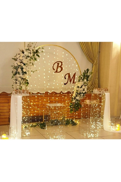 estölye Pleksi Isimlik Harf 25 cm Perde Tag Pano Isim Baş Harf Nişan Gold Renk