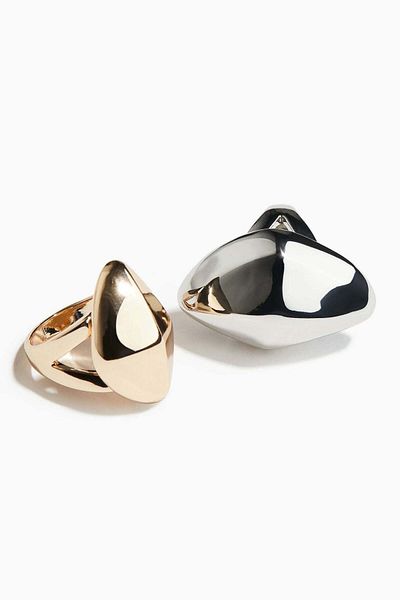 H&M 2-pack asymmetric rings