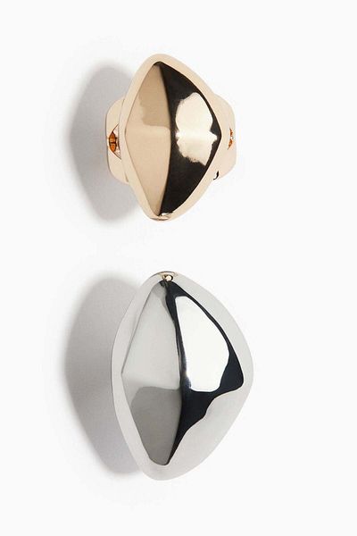 H&M 2-pack asymmetric rings