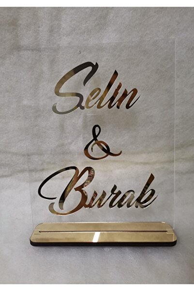 estölye Kişiye Özel Söz & Nişan Pleksi İsimlik 25x20 cm
