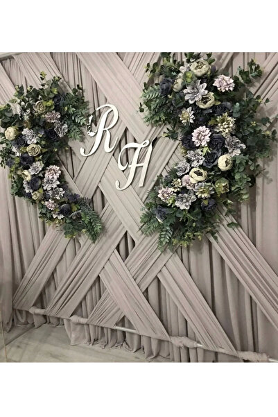 estölye Pleksi Isimlik Harf 25 Cm Perde Tag Pano Isim Baş Harf Nişan Gümüş Renk