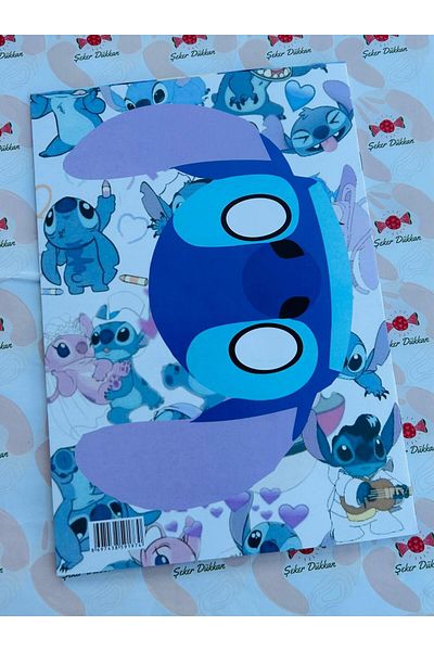 ÖZ KIRTASİYE Stitch 16 Sheets Coloring Book Sticker Mask Set
