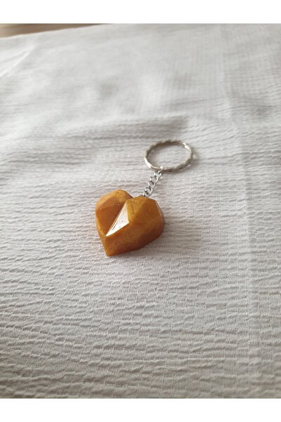 LuArte سلسلة مفاتيح على شكل قلب من الإيبوكسي الزمرد