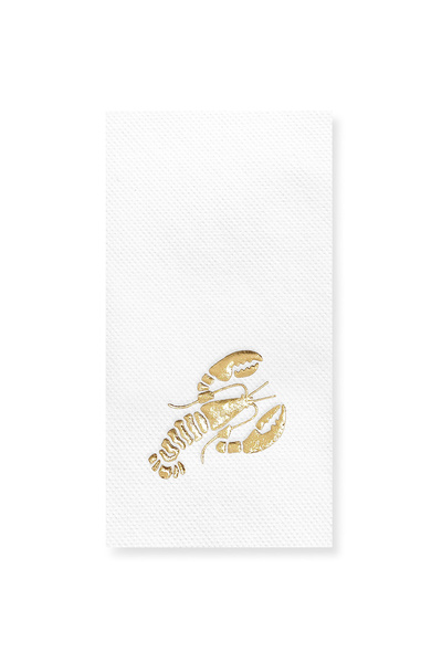 Story 40x40 سم رقائق الذهب جراد البحر منقوشة 16 قطعة 1/8 أضعاف المناديل الورق...