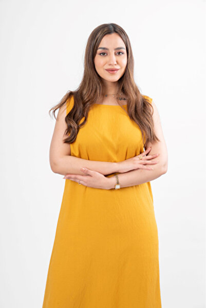 outline Turmeric Abaya Dress