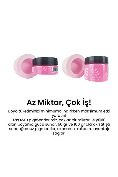 Alze Kimya Hobi Mor Taş Tozu Pigmenti 50 Gr | Toz Pigment