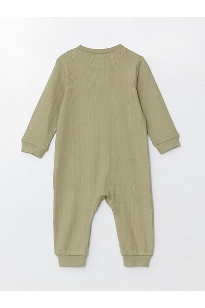 LC Waikiki Lcw Baby Crew Neck Combed Cotton Baby Boy Romper