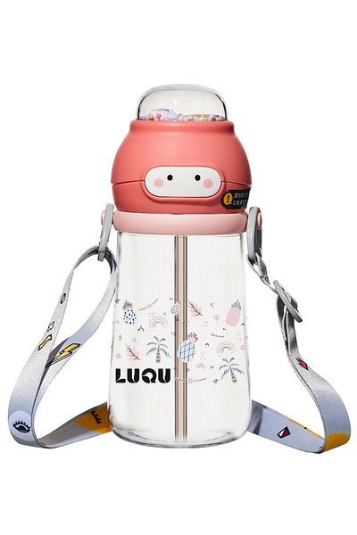 LUQU BABY LuQu Sippy Cup for Toddlers, Baby Straw Cup, Kids Water Bottle with Soft Silicon Spout Cup,400ml