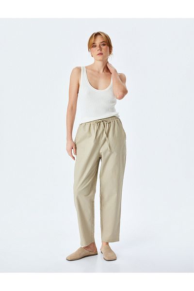 Koton beige Carrot-Cut Pants