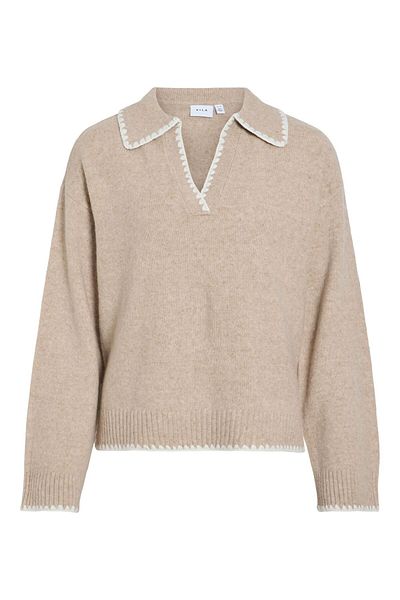 VILA Strickpullover V-Ausschnitt