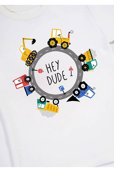 Messido Βρεφική πιτζάμα 100% Cotton Trucks Printed (1-5 ετών) - Μαλακή και άνετη
