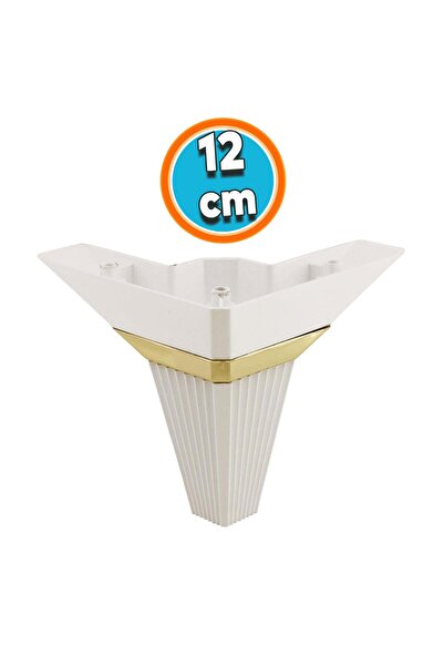 NZB Mobilya Kanepe Çekyat Sehpa TV Ünitesi Koltuk Ayağı Baza Ayak 12 cm Beyaz...