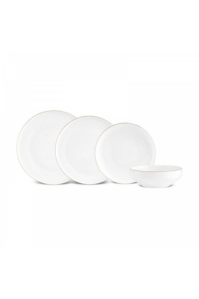 Karaca Karaca Streamline New Saturn Gold 24-teiliges Tafelservice, 6 Personen