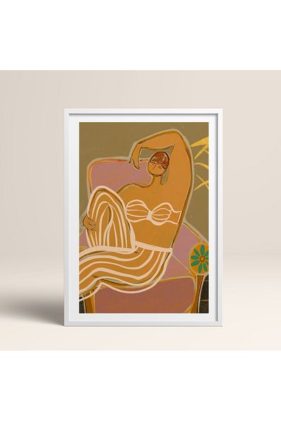 HOMEPACK Single Wooden Framed Painting One Piece Poster Painting Tk/993