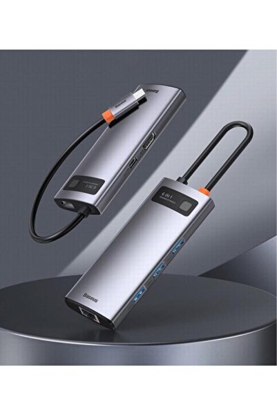 Baseus Metal Gleam Series 8in1 Type-c Hub Adaptör Çoklayıcı Yetkili Satıcısı 2 Yıl Garantili
