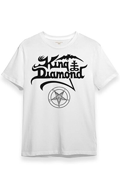 Kendim Seçtim Tricou alb King Diamond Heavy Metal Mercyful Fate Guitar Guitar...