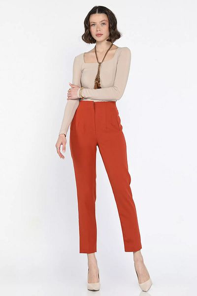 GÜLSELİ Tile Women's Pipe Leg Trousers