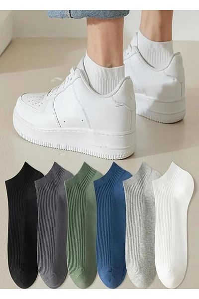 Ozzy Socks 6 Pairs Stylish Striped Cotton Booties Socks