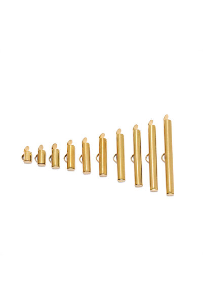 Choice 25 مم ذهبي 20 قطعة من الفولاذ المقاوم للصدأ أغطية نهايات مجعدة ومشابك ...