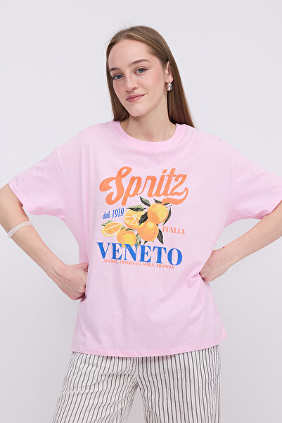 Addax Crew Neck - Μπλουζάκι με στάμπα P10431