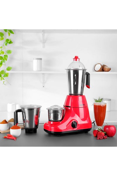 Geepas 3in1 Mixer Grinder, Finest Quality Stainless Steel Jar Set,Unbreakable Polycarbonate Jar Caps 750W