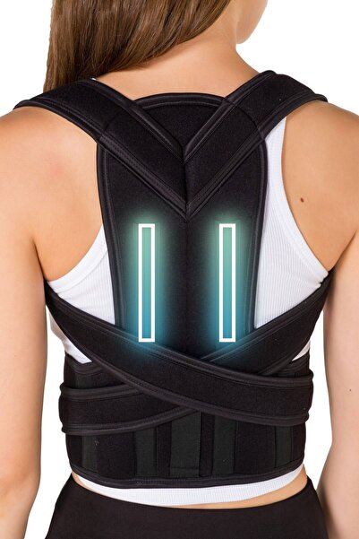 Evene Dik Duruş Korsesi Sırt Korsesi Dik Durma Korsesi Kamburluk Korsesi Çeli...