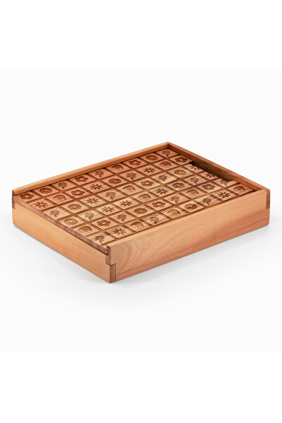 Woodsaka Bölmeli Sürgülü Kapaklı Yatay Kutu - Çiçek bahçesi