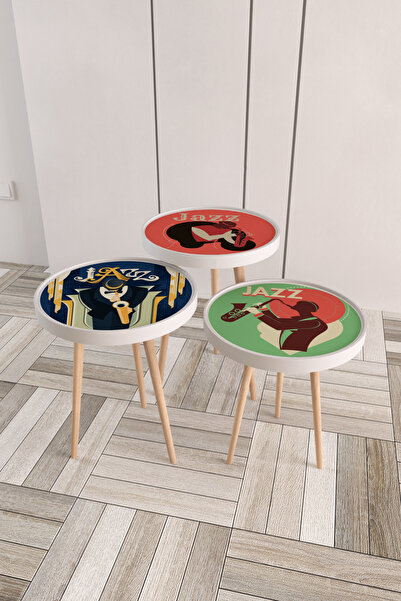 Hediyeler Kapında Jazz Art Roma Zigon Sehpa 3'lü