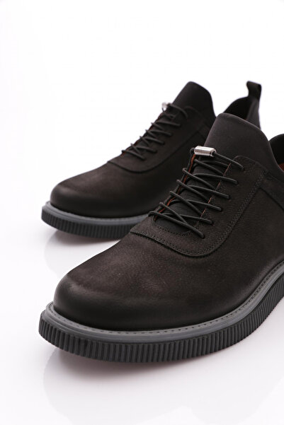 DGN Ανδρικά παπούτσια Comfort Γνήσιο δέρμα Μαύρο Nubuck 910723210