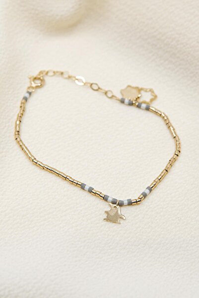 SEMİZ KUYUMCULUK Penguen Figürlü Çocuk Altın Bileklik