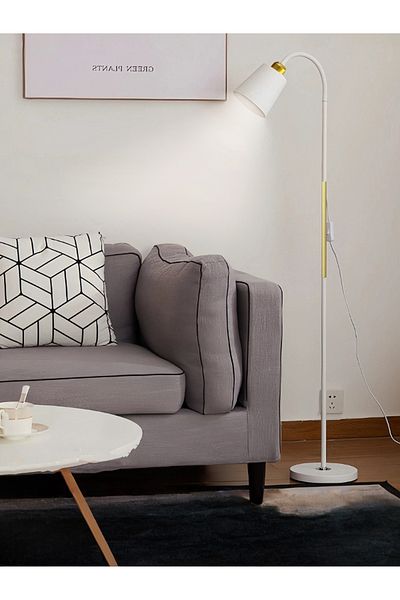 COOYA Nordic Minimalist Floor Lamp, 3 Lighting Modes,eye-caring Design, Adjustable 360° Lighting,12w