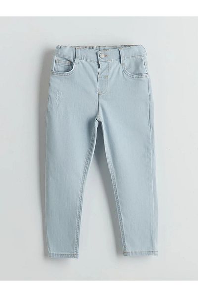 LC Waikiki Pantaloni de jeans LCW Kids Indigo Basic pentru băieți cu talie elastică