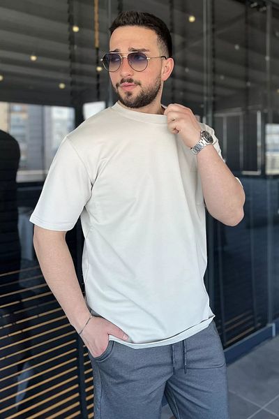 MİSHAR İTALİA Ανδρικό μπλουζάκι με στάμπα με λαιμόκοψη