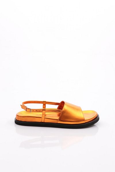 DGN Sandale de damă cu bretele groase Orange Siniora 41263372
