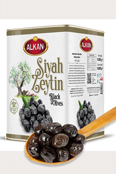 Alkan Gold Gemlik Zeytini 10kg Teneke Ambalaj 260/290 Kalibre