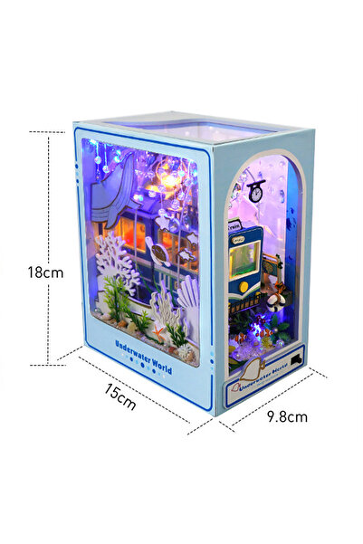 Choice مجموعة ركن الكتب TC39 DIY ثلاثية الأبعاد من الألغاز الخشبية المصغرة لت...