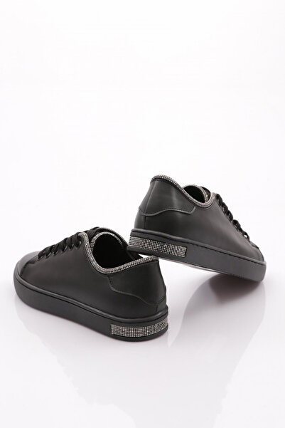 DGN Taş Süslemeli Casual Ayakkabı Siyah 2623497217112322