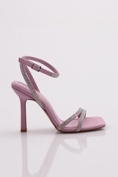 DGN 2026 Sandale cu toc pentru femei Silver Stone