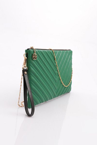 DGN Дамска чанта тип клъч Grass Green Soft 51123448